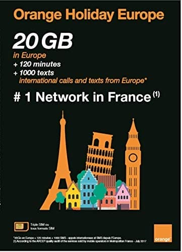 Orange Holiday Europe SIm Card