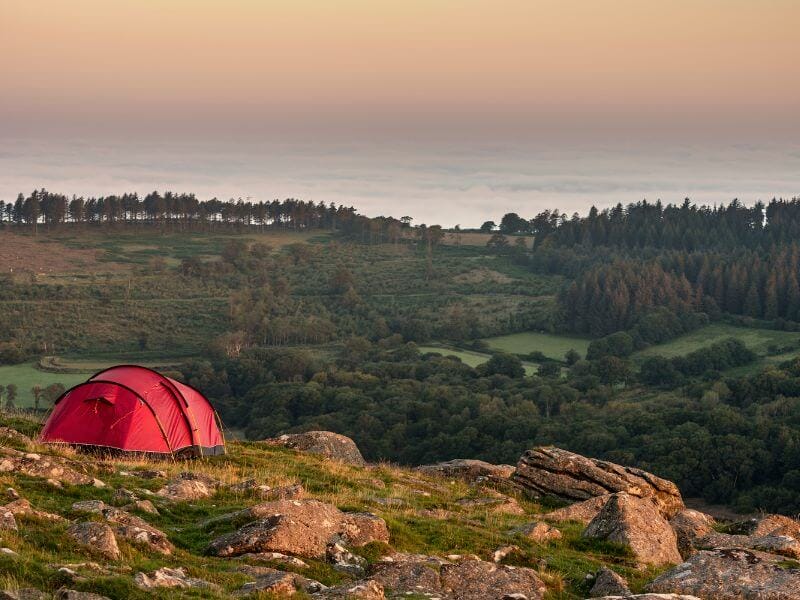 Camping on Dartmoor national park