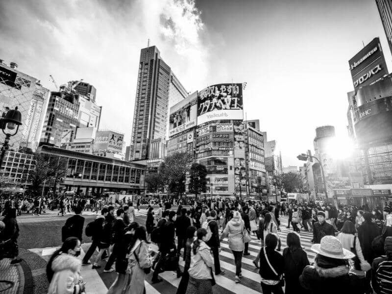 Shibuya crossing in Tokyo