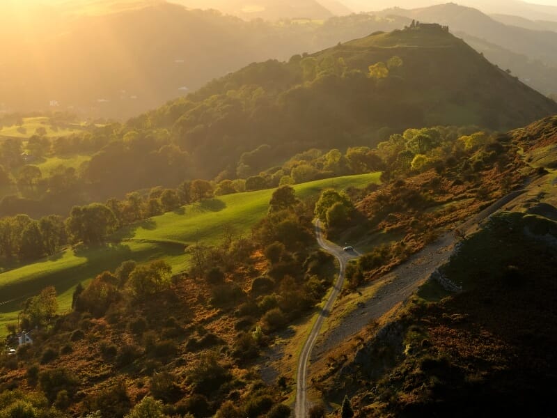 Sunset at Castell Dinas Bran