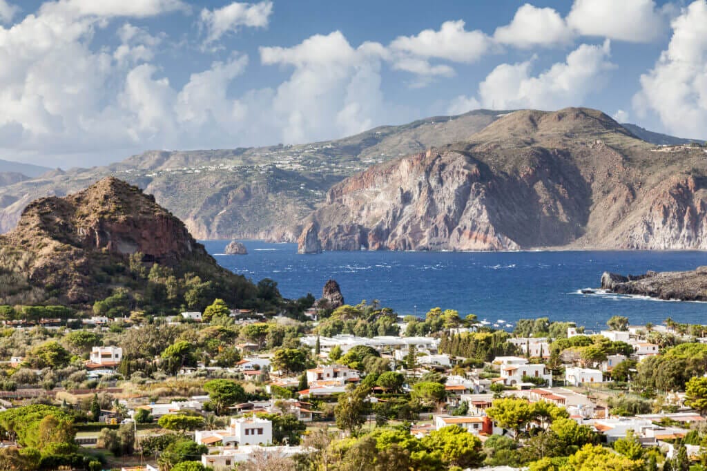 View of Lipari, Italy