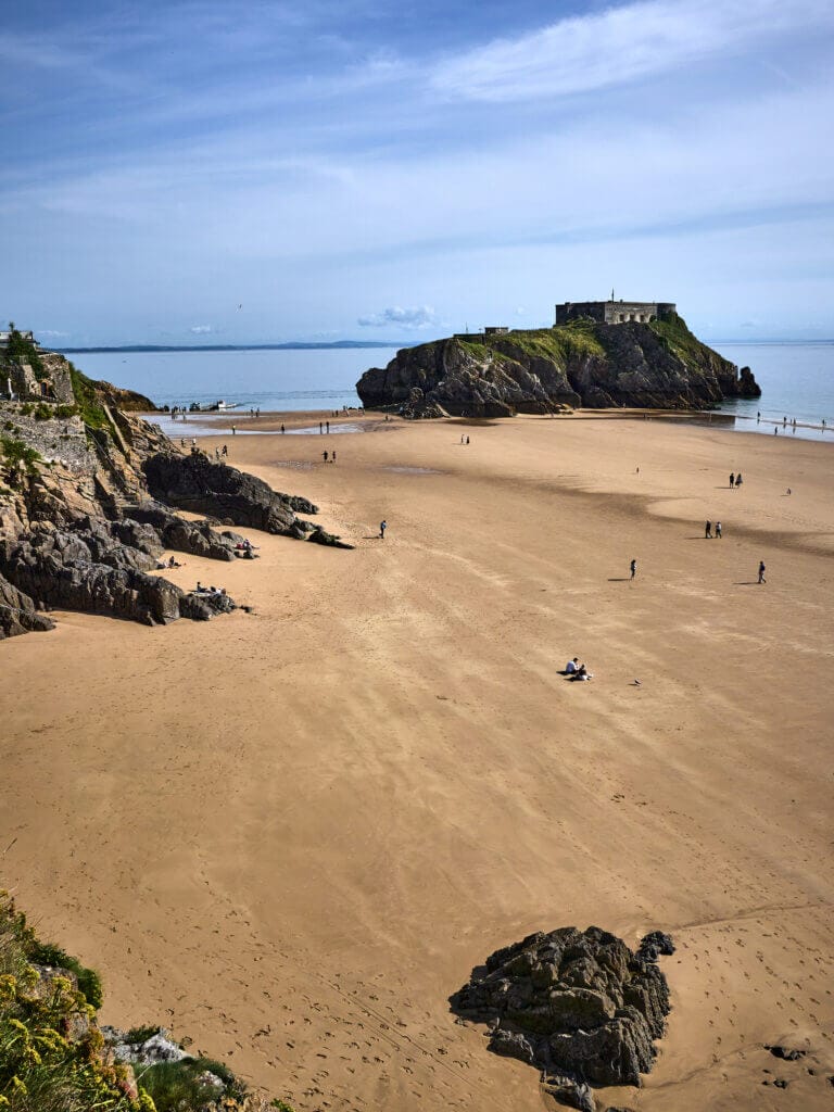 Tenby South Beach on a glorious September day